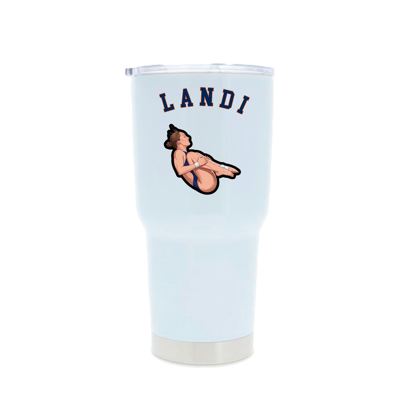 30oz Stainless Steel Tumbler — Shirsey Arch in White