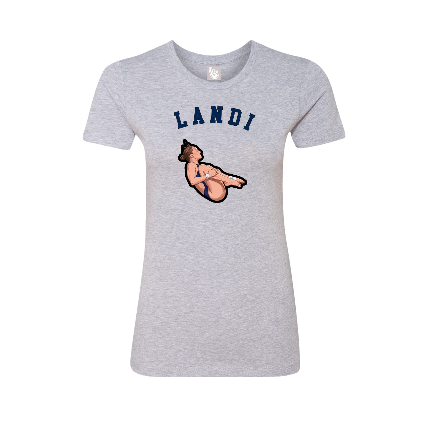 Fitted Women's Tee — Shirsey Arch in Grey