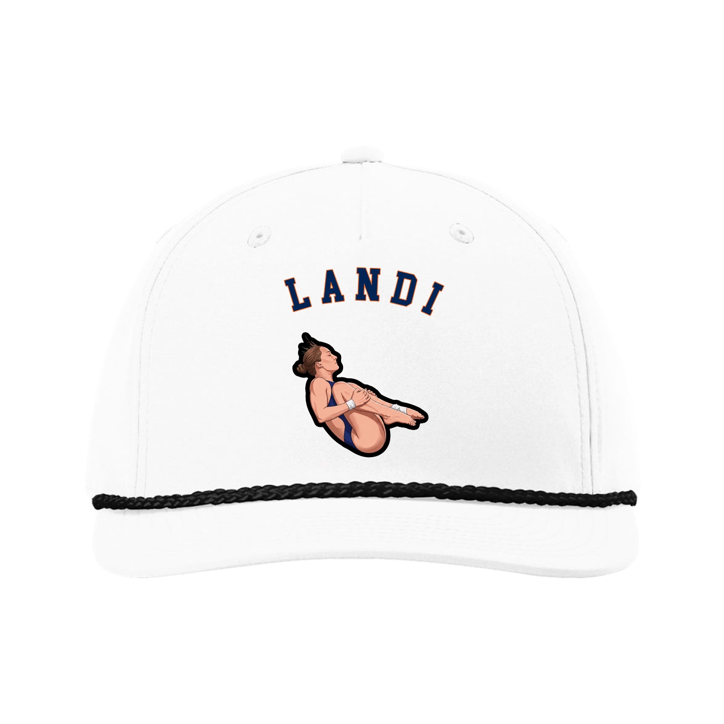 Five-Panel Classic Rope Cap — Shirsey Arch in White