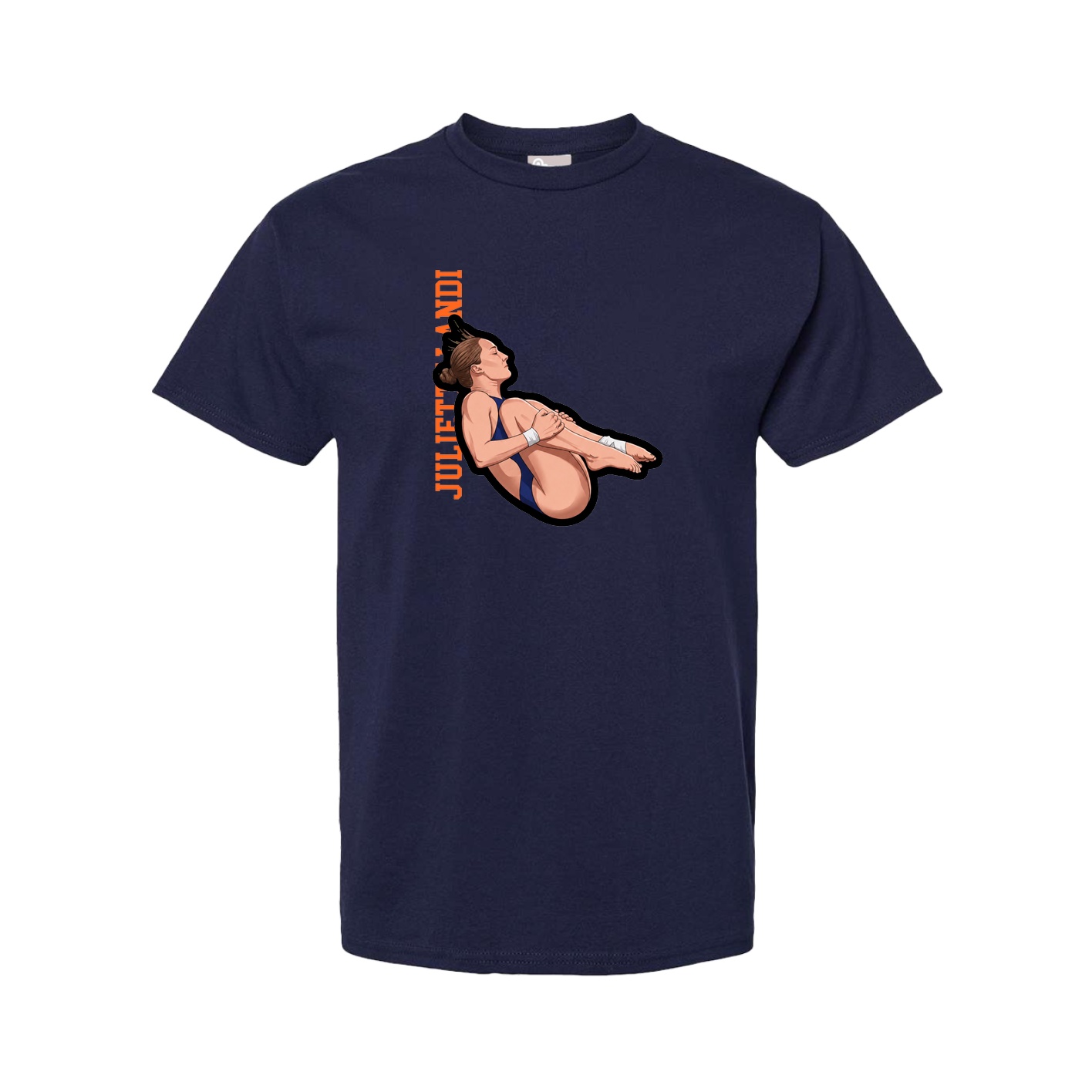 Youth Tee — Name Vertical in Navy
