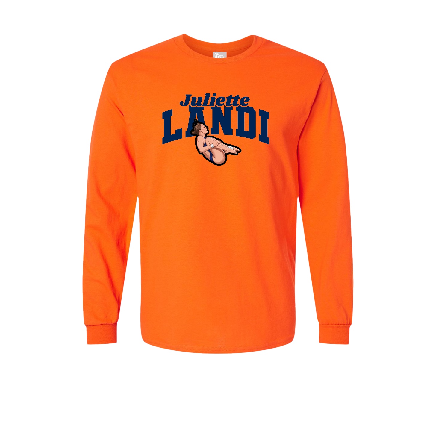 Long Sleeve Tee — Signature Arch in Orange