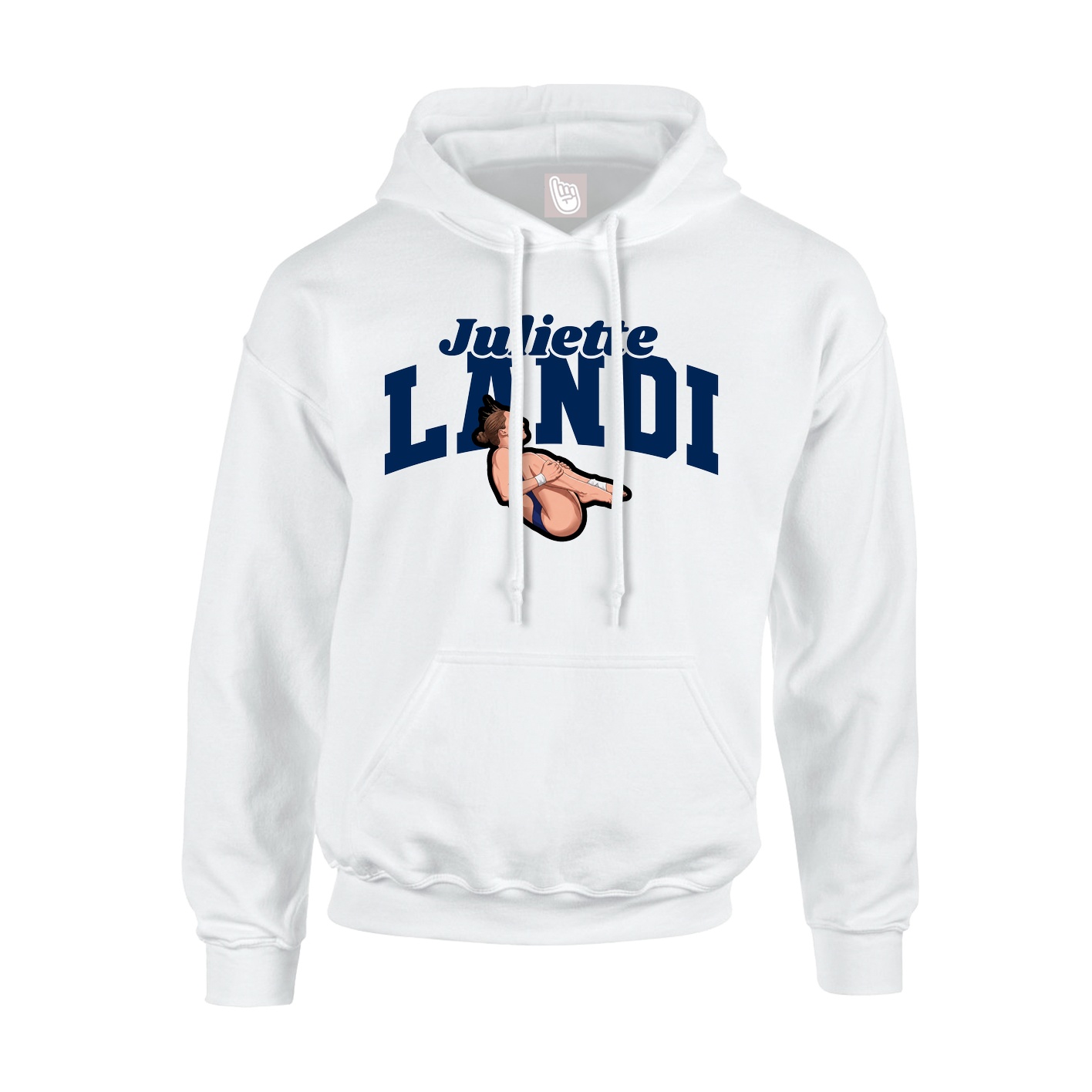 Hoodie — Signature Arch in White