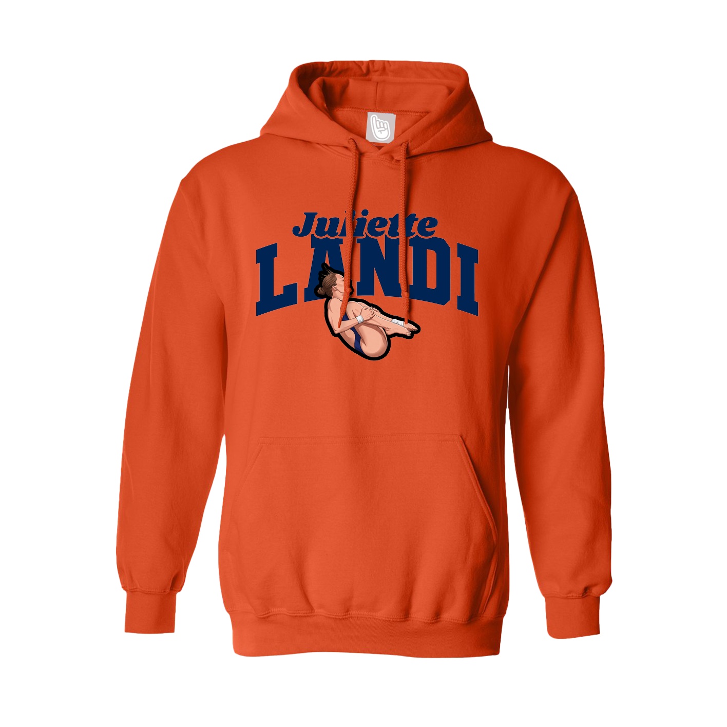 Youth Hoodie — Signature Arch in Orange