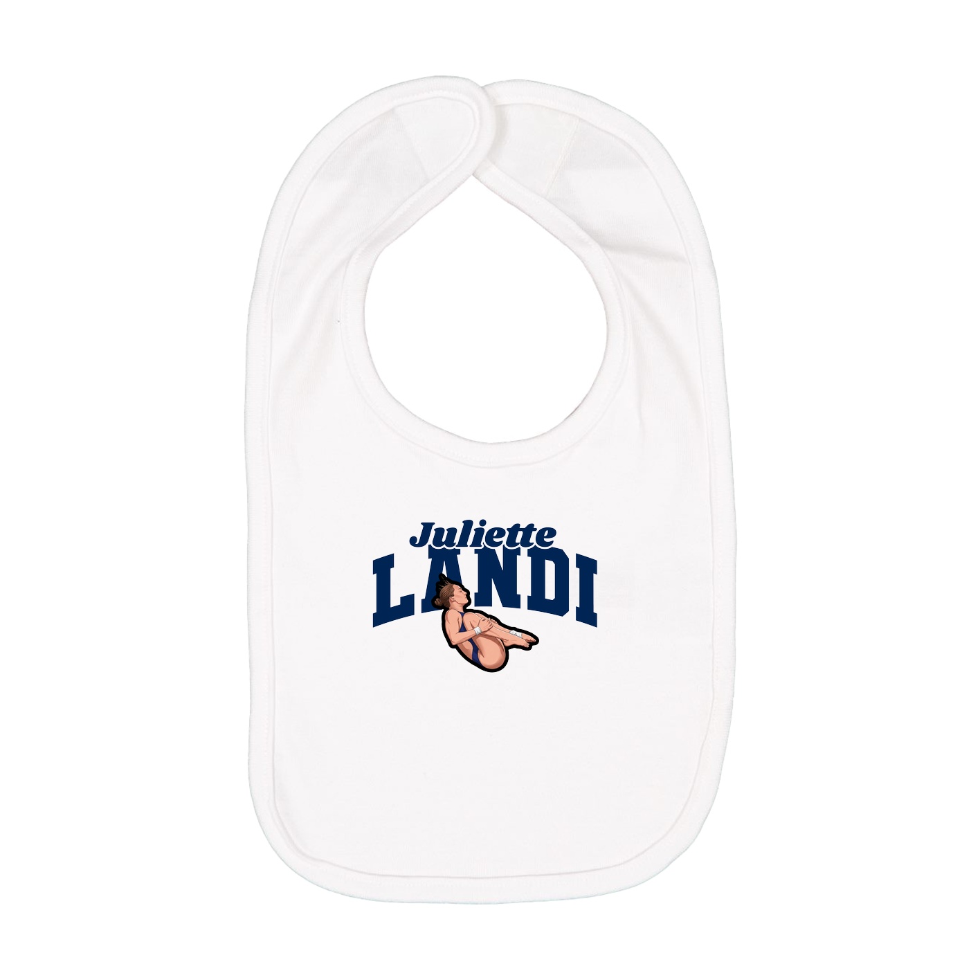 Infant Bib — Signature Arch in White