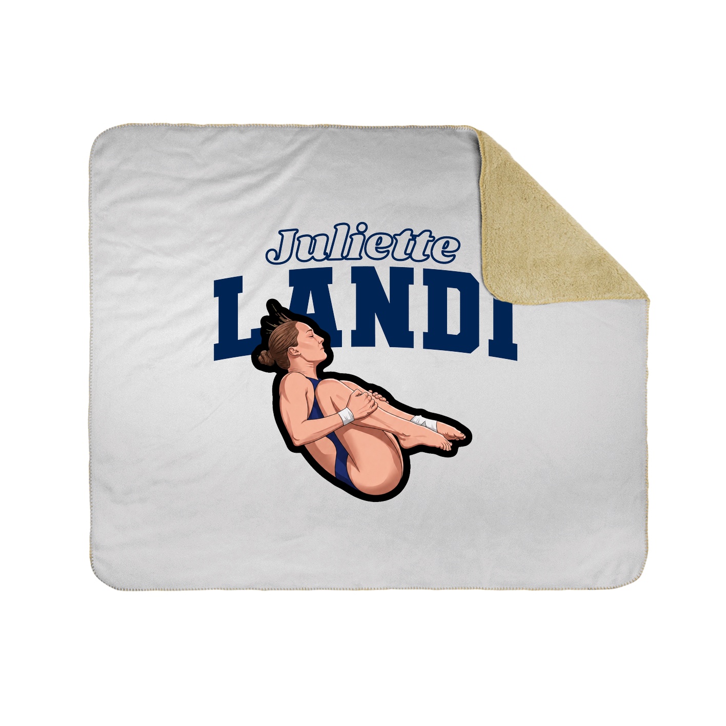Throw Blanket — Name Arch in White