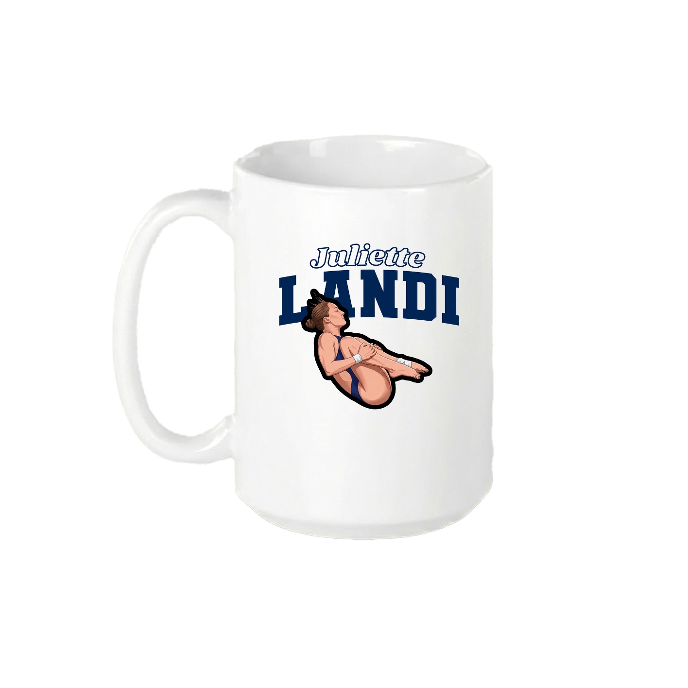 15oz Coffee Mug — Name Arch in White