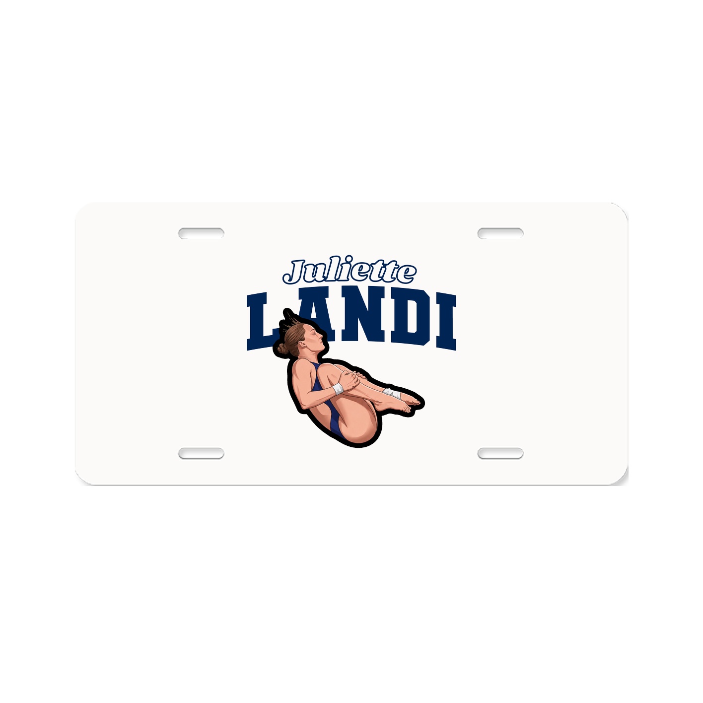 License Plate — Name Arch in Classic