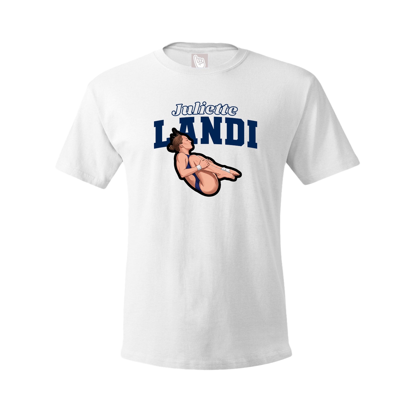 Youth Tee — Name Arch in White