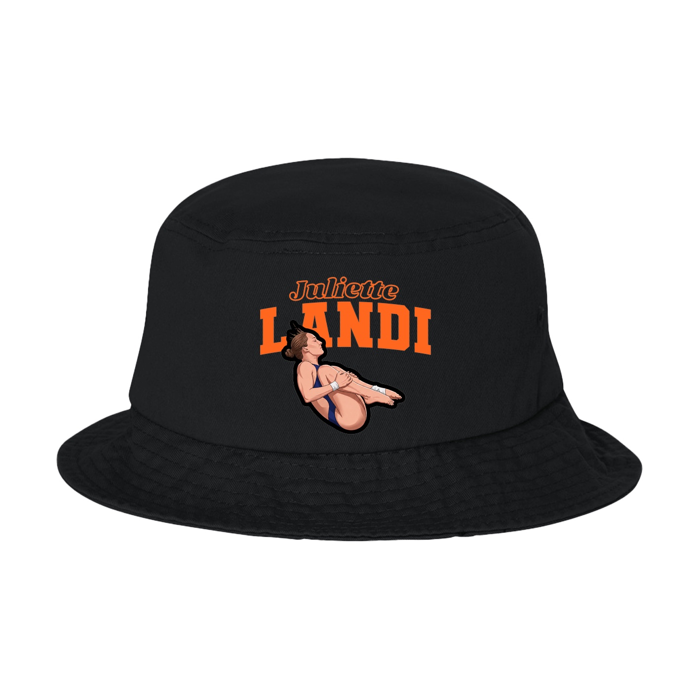 Bucket Cap — Name Arch in Black