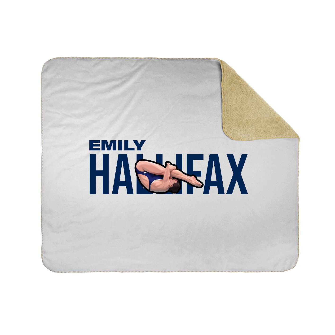 Throw Blanket — Player Name in White