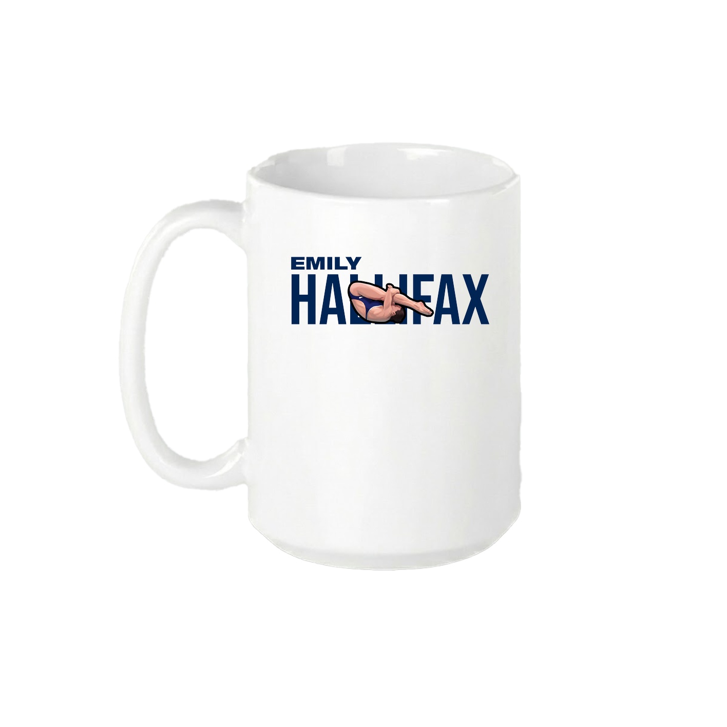 15oz Coffee Mug — Player Name in White