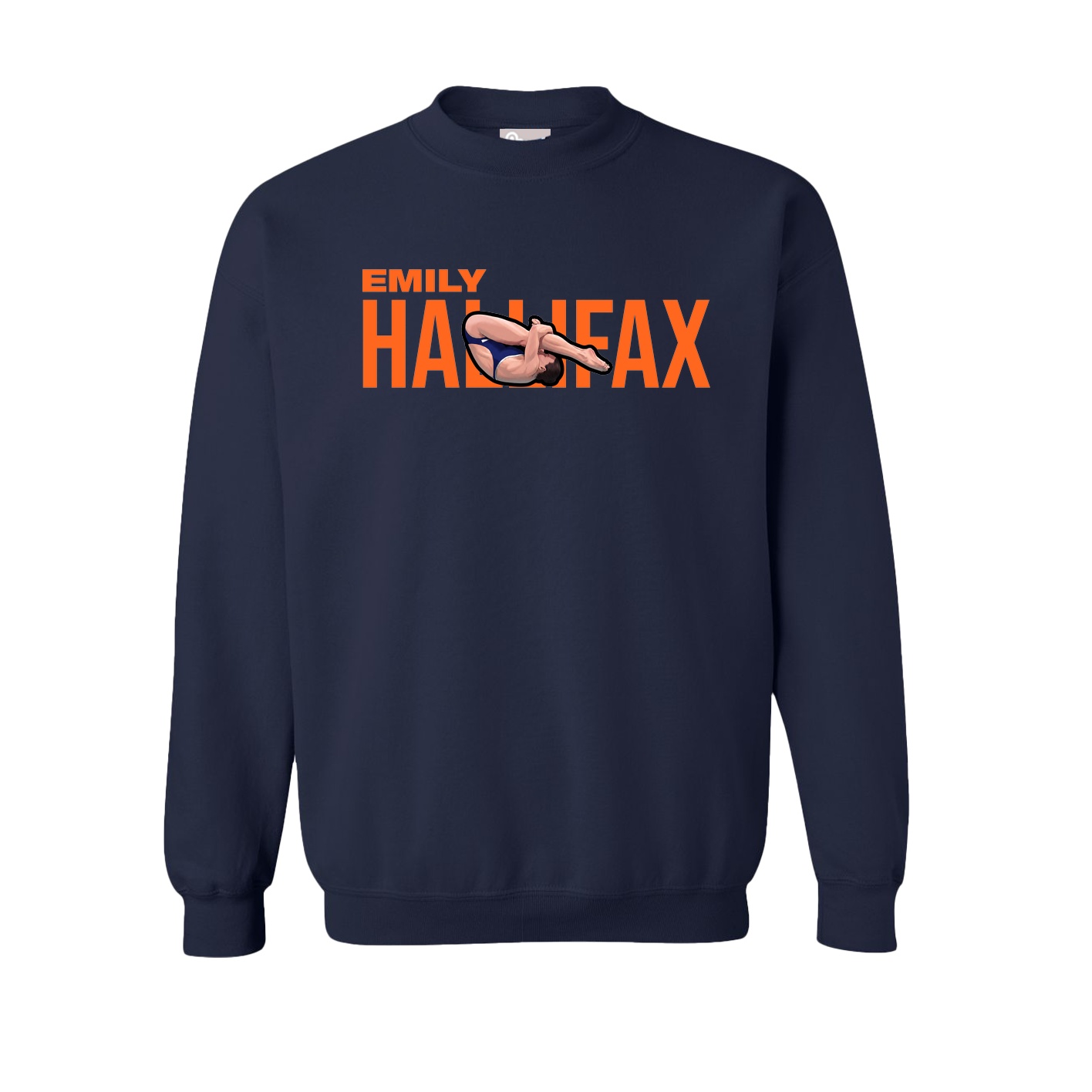 Fleece Crew — Player Name in Navy
