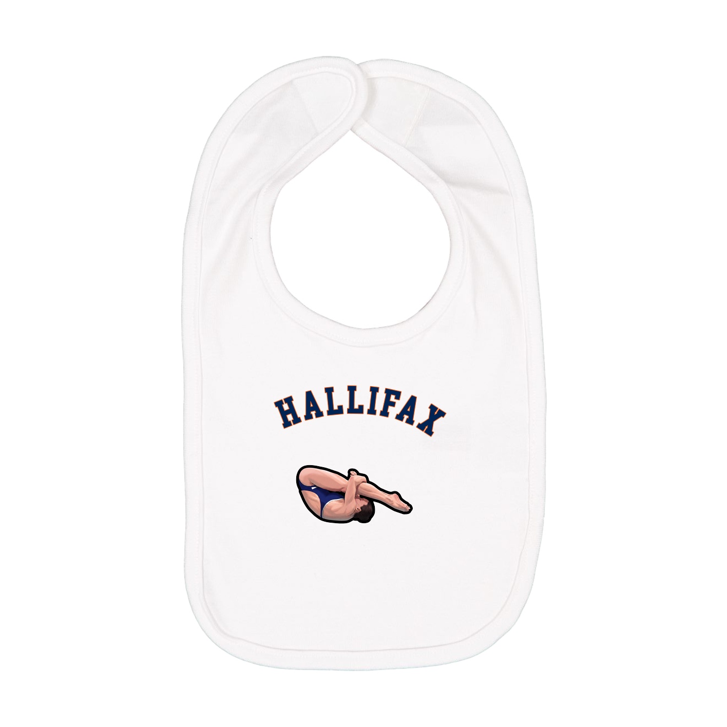 Infant Bib — Shirsey Arch in White