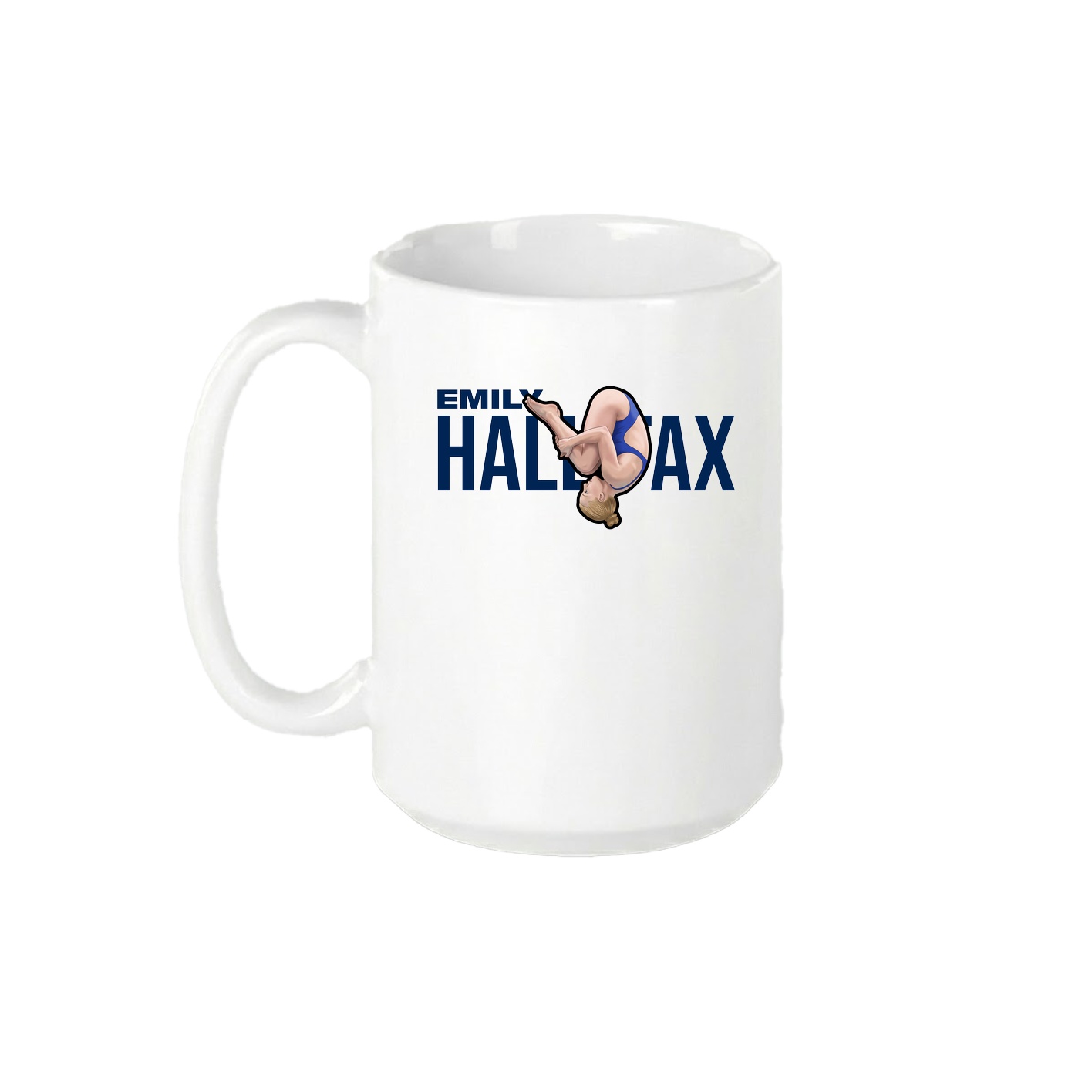 15oz Coffee Mug — Player Name in White