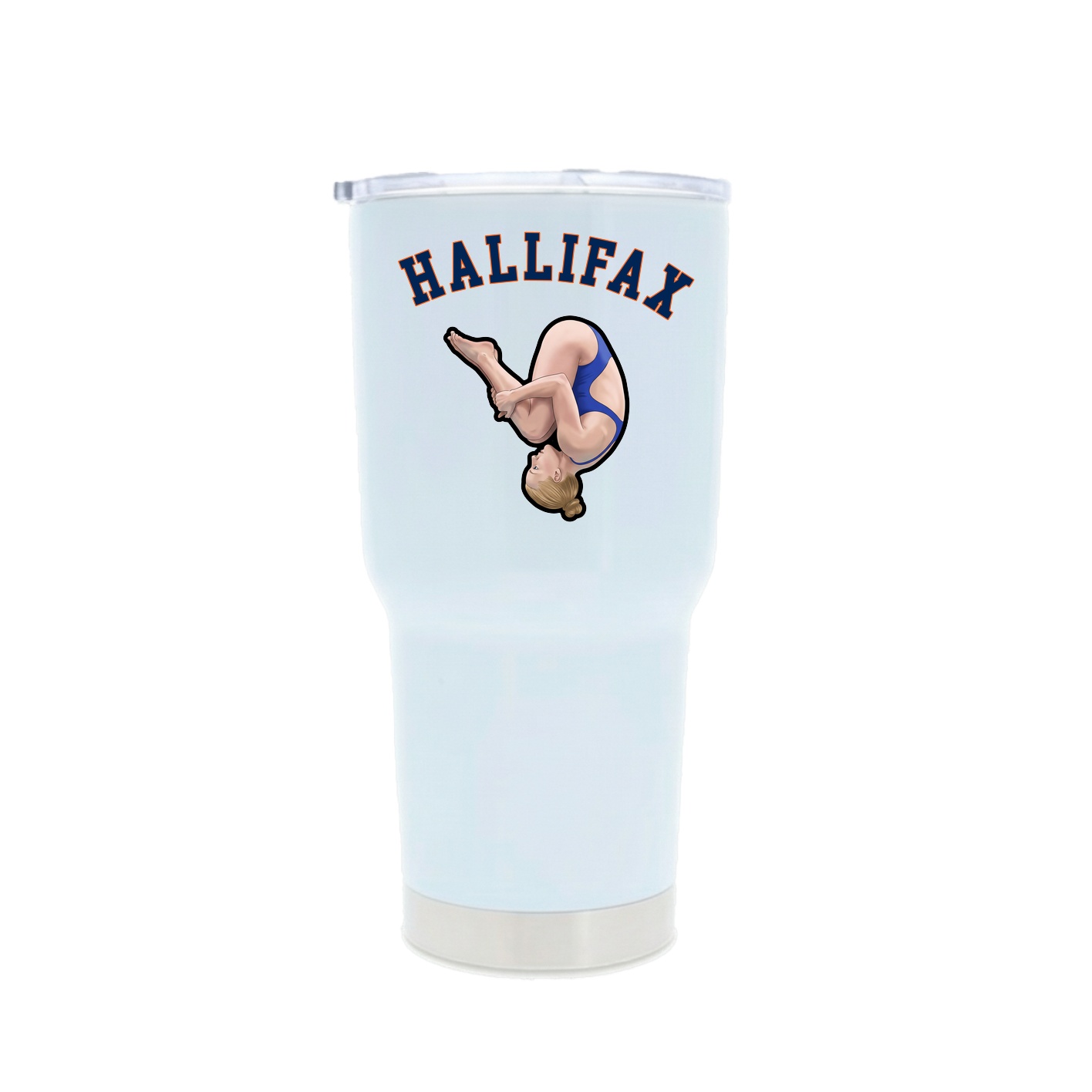 30oz Stainless Steel Tumbler — Shirsey Arch in White