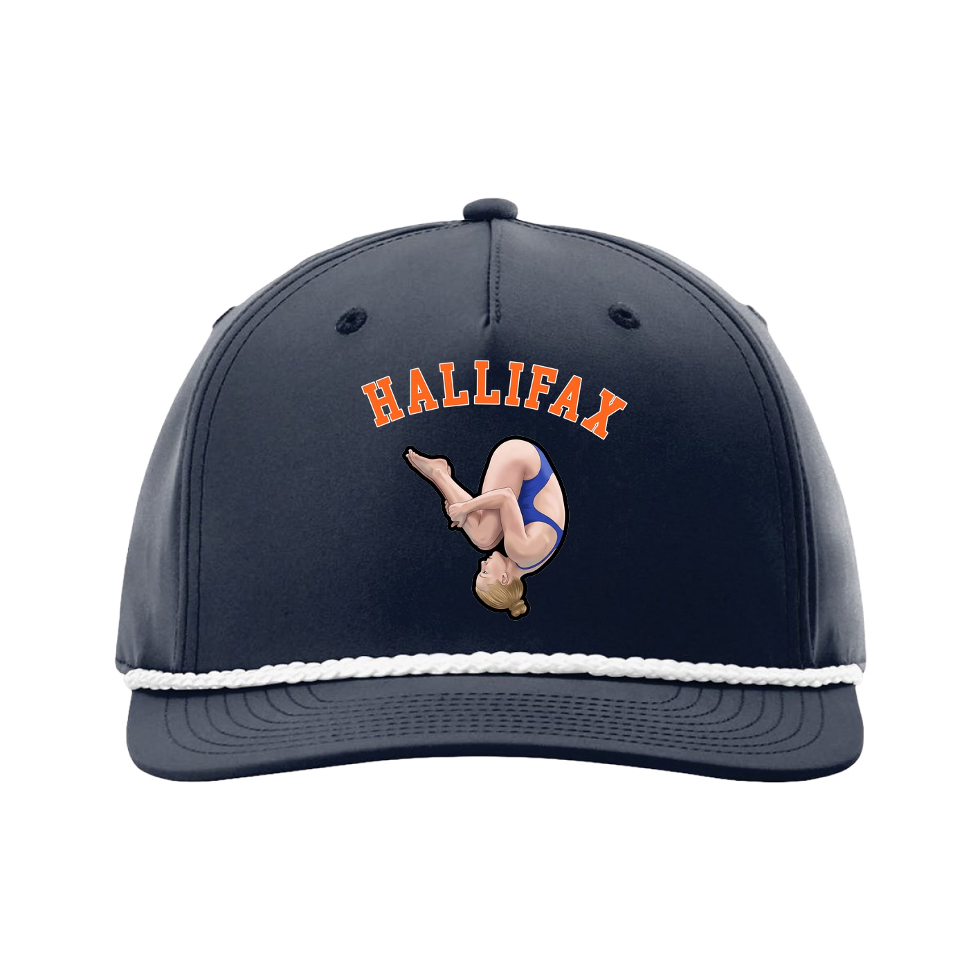 Five-Panel Classic Rope Cap — Shirsey Arch in Navy