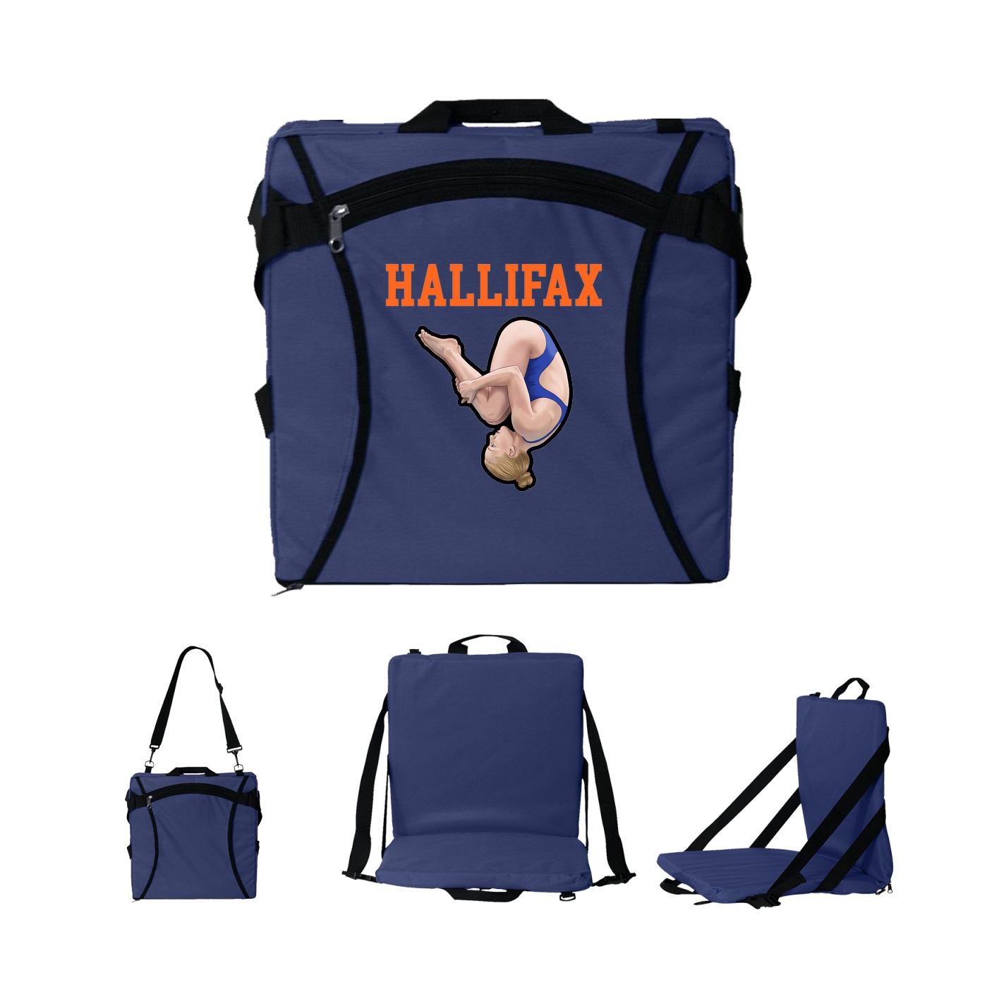 Folding Stadium Seat — Shirsey in Navy