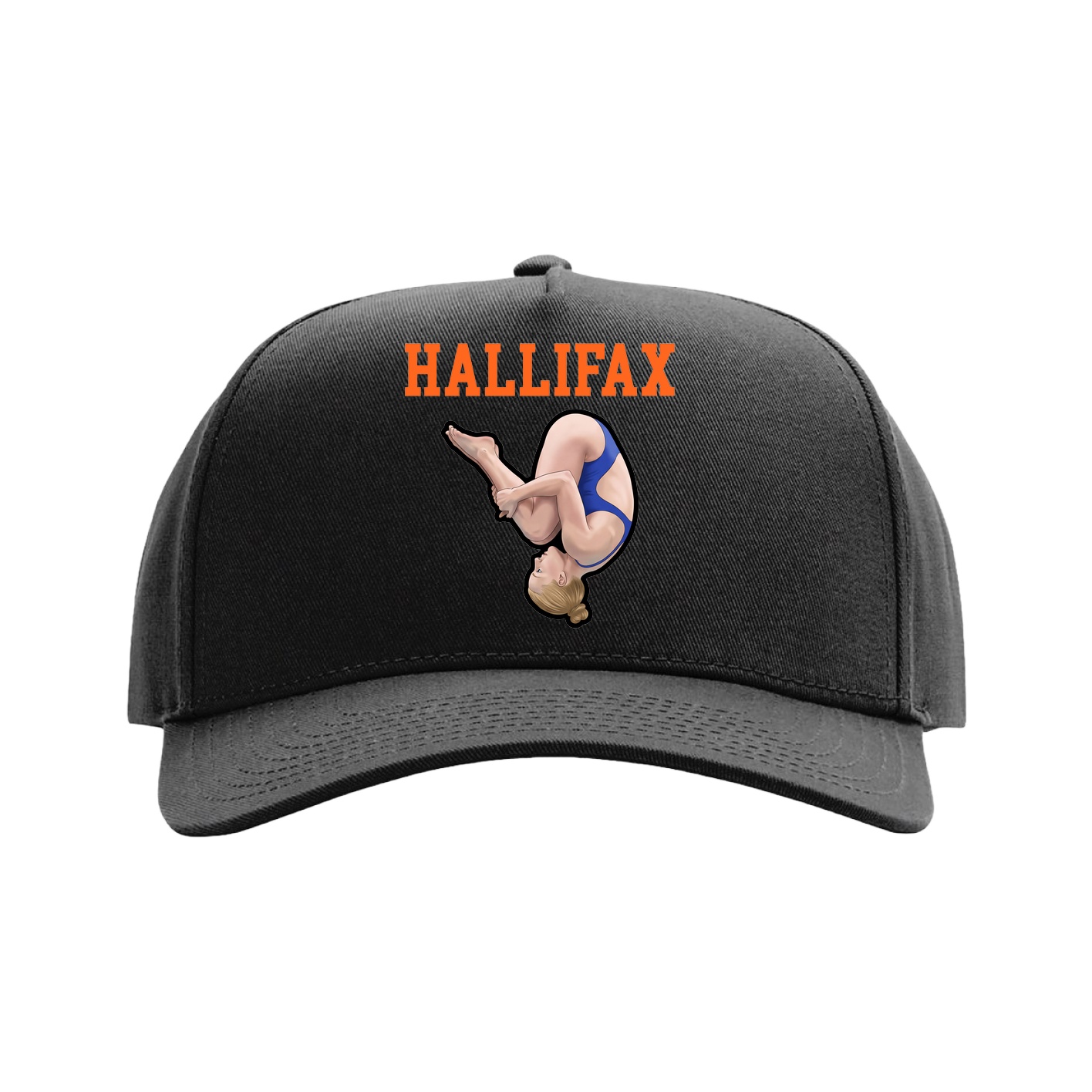 Full Fabric Five-Panel Champ Cap — Shirsey in Black