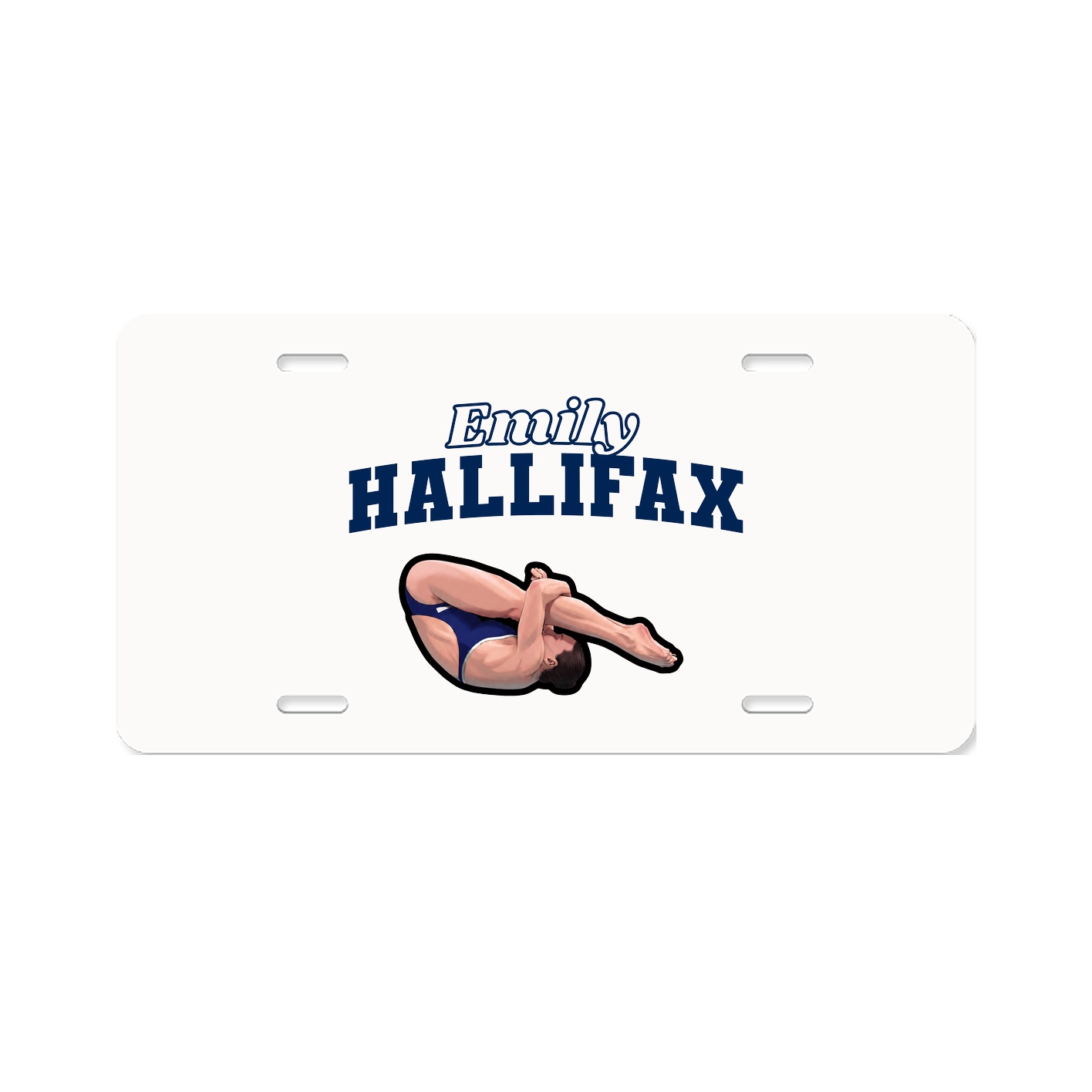 License Plate — Name Arch in Classic