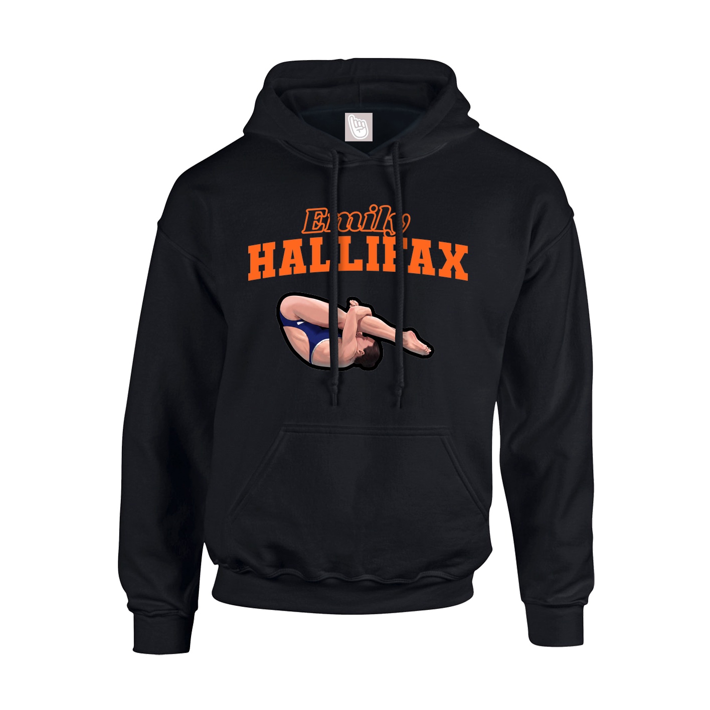 Hoodie — Name Arch in Black