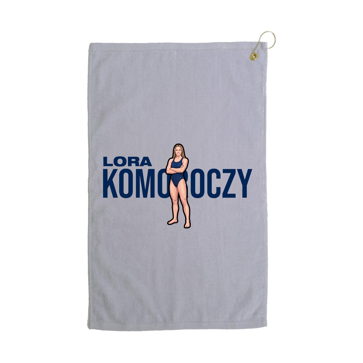 Golf Towel — Player Name in Grey