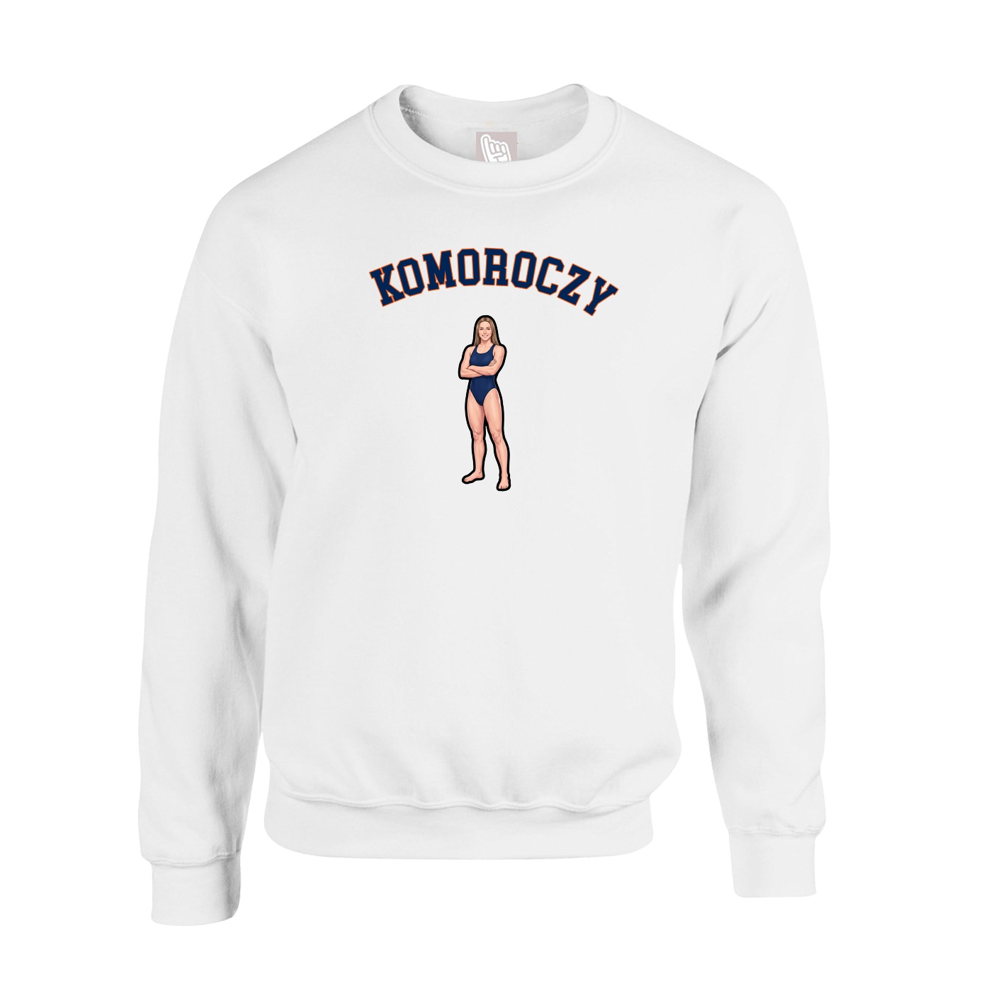 Fleece Crew — Shirsey Arch in White