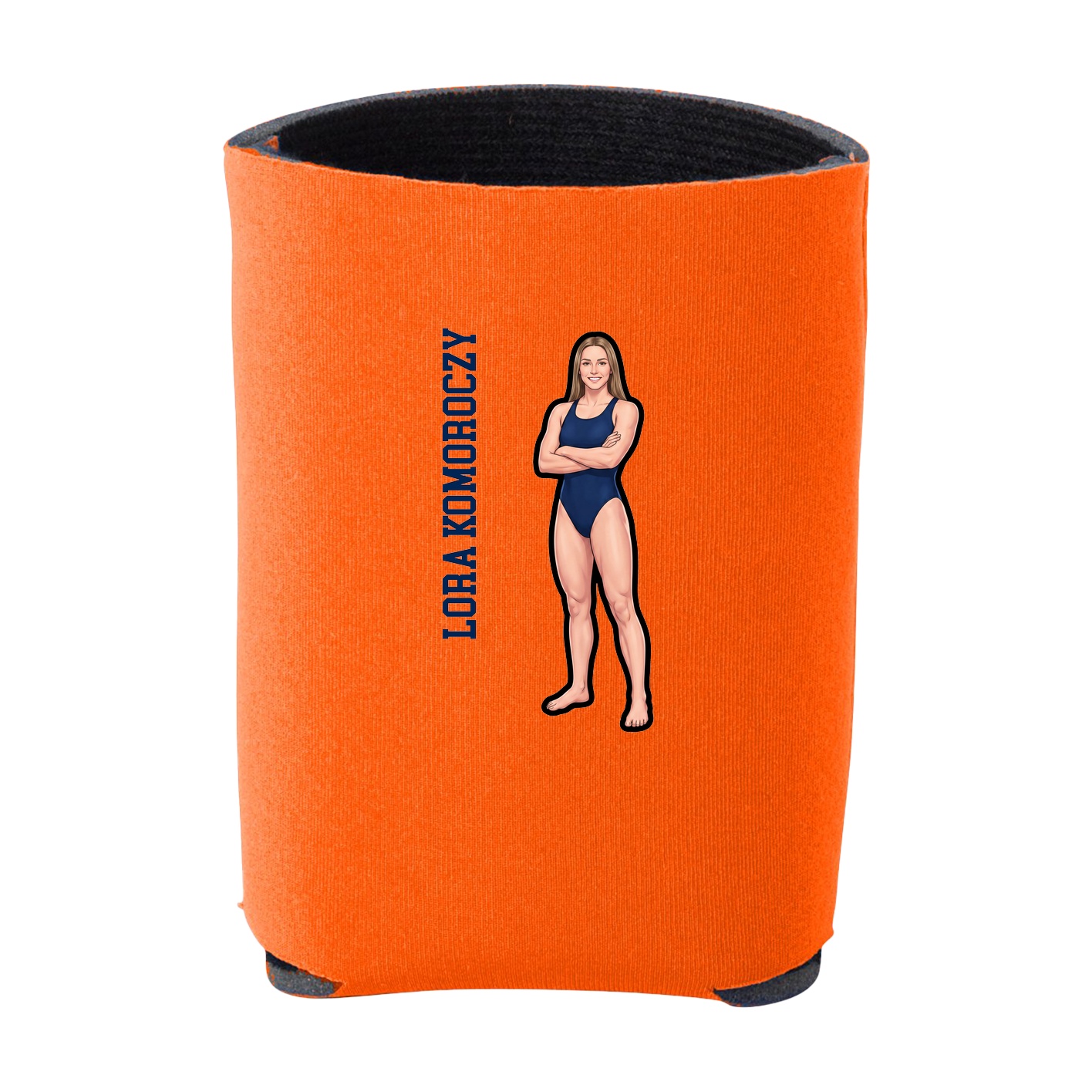 Can Holder — Name Vertical in Orange