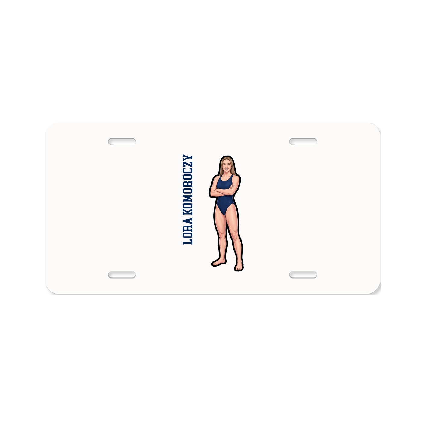 License Plate — Name Vertical in Classic