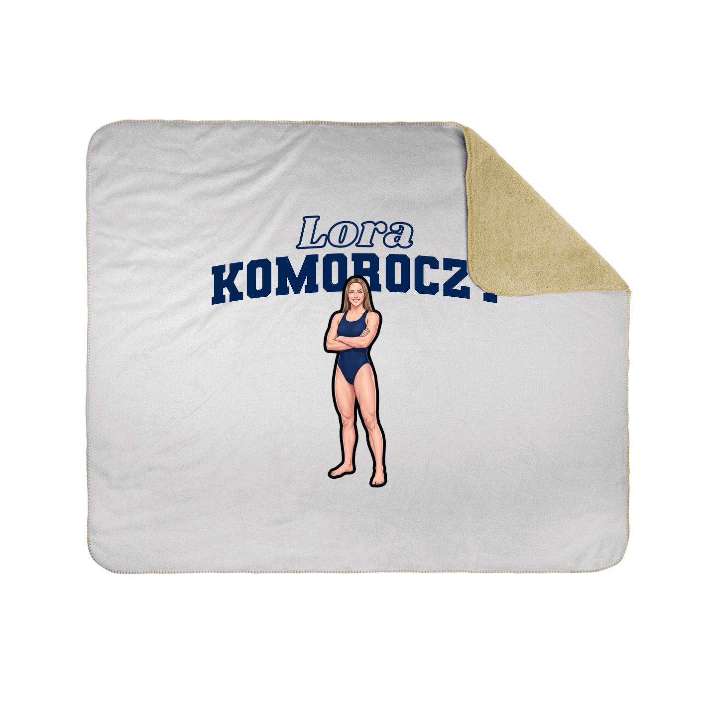 Throw Blanket — Name Arch in White