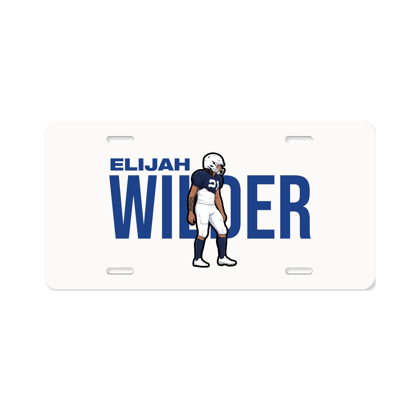 License Plate — Player Name in Classic