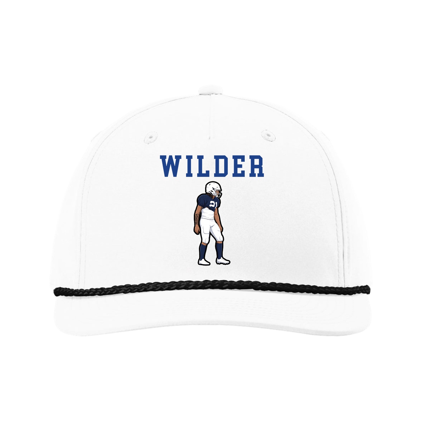 Five-Panel Classic Rope Cap — Shirsey in White