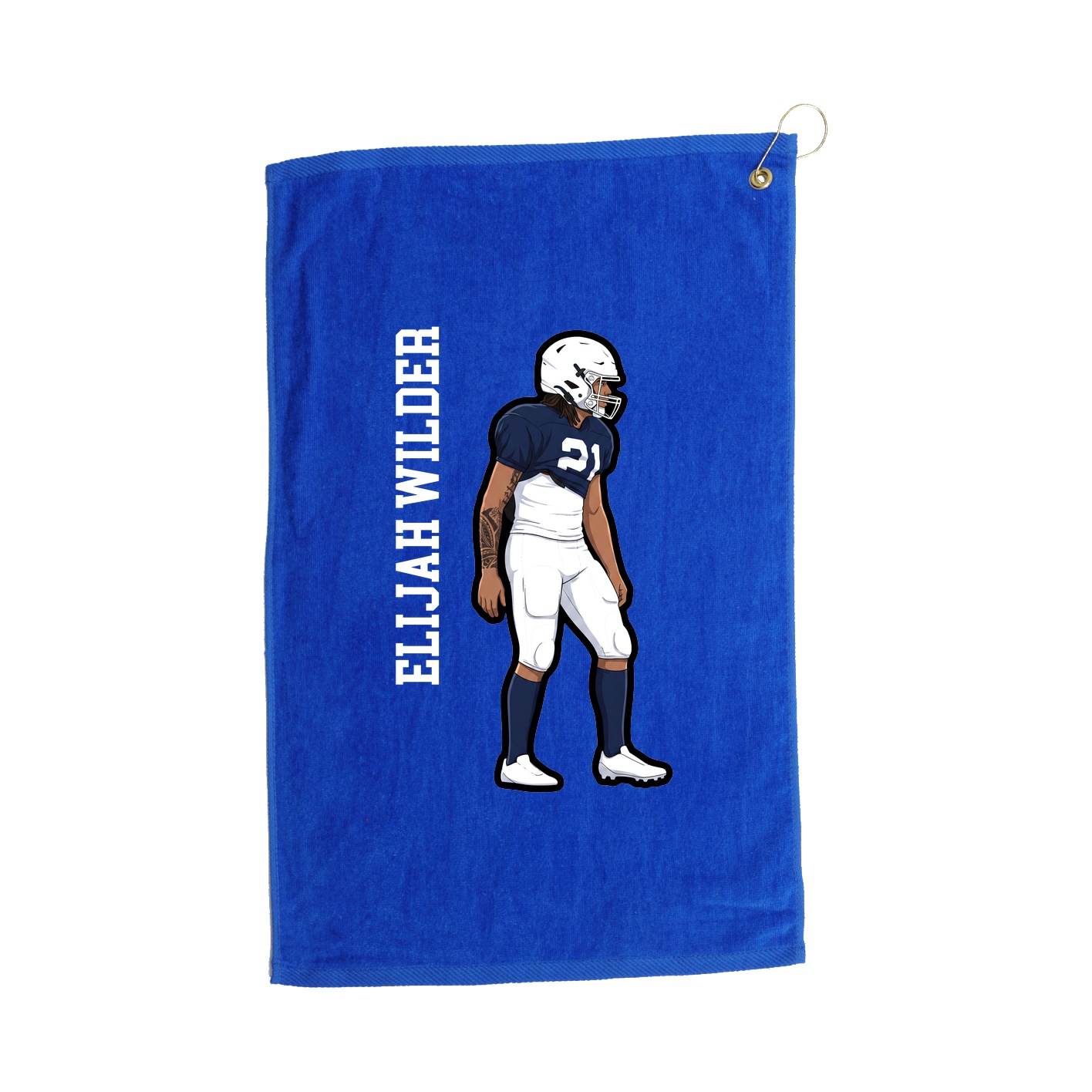 Golf Towel — Name Vertical in Royal