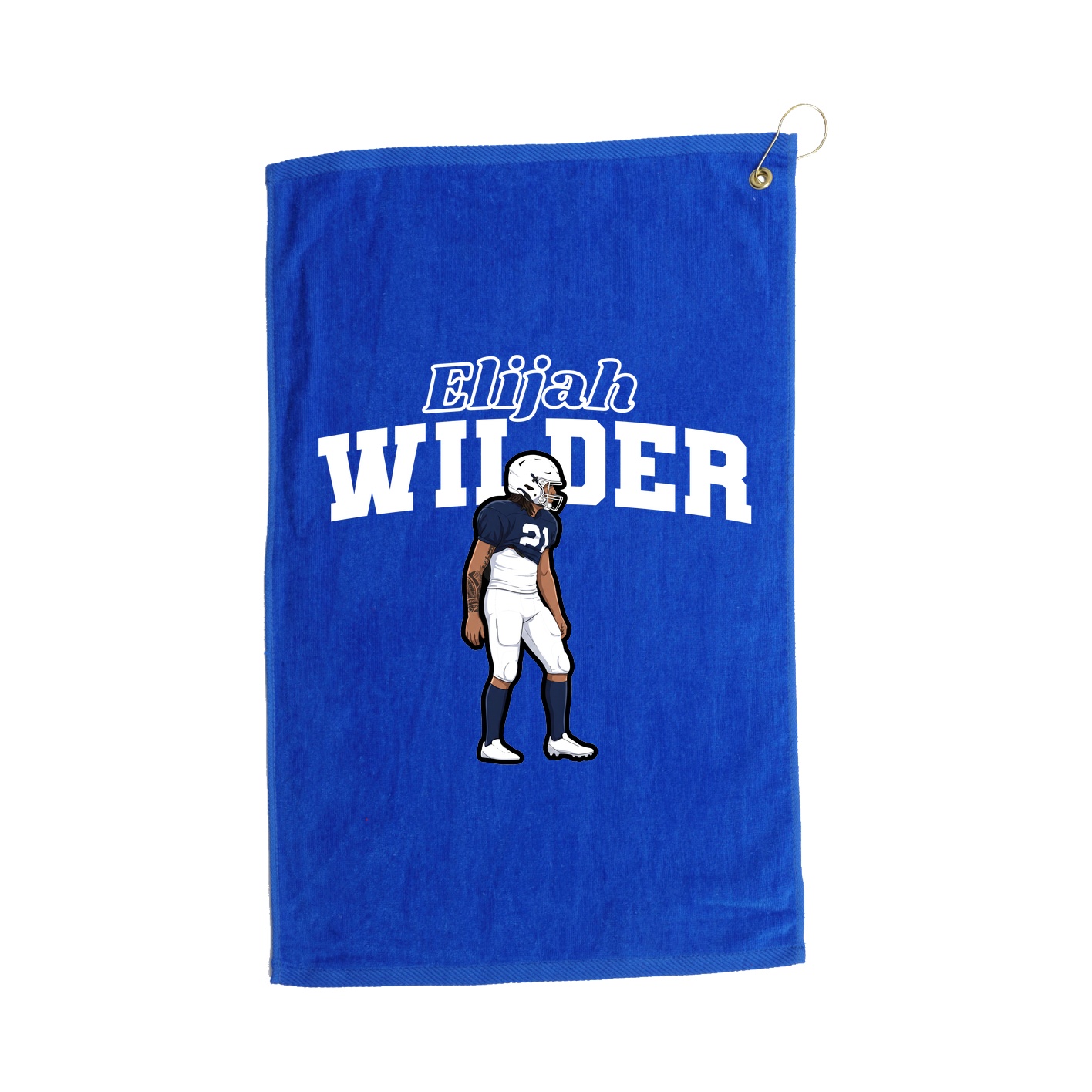 Golf Towel — Name Arch in Royal
