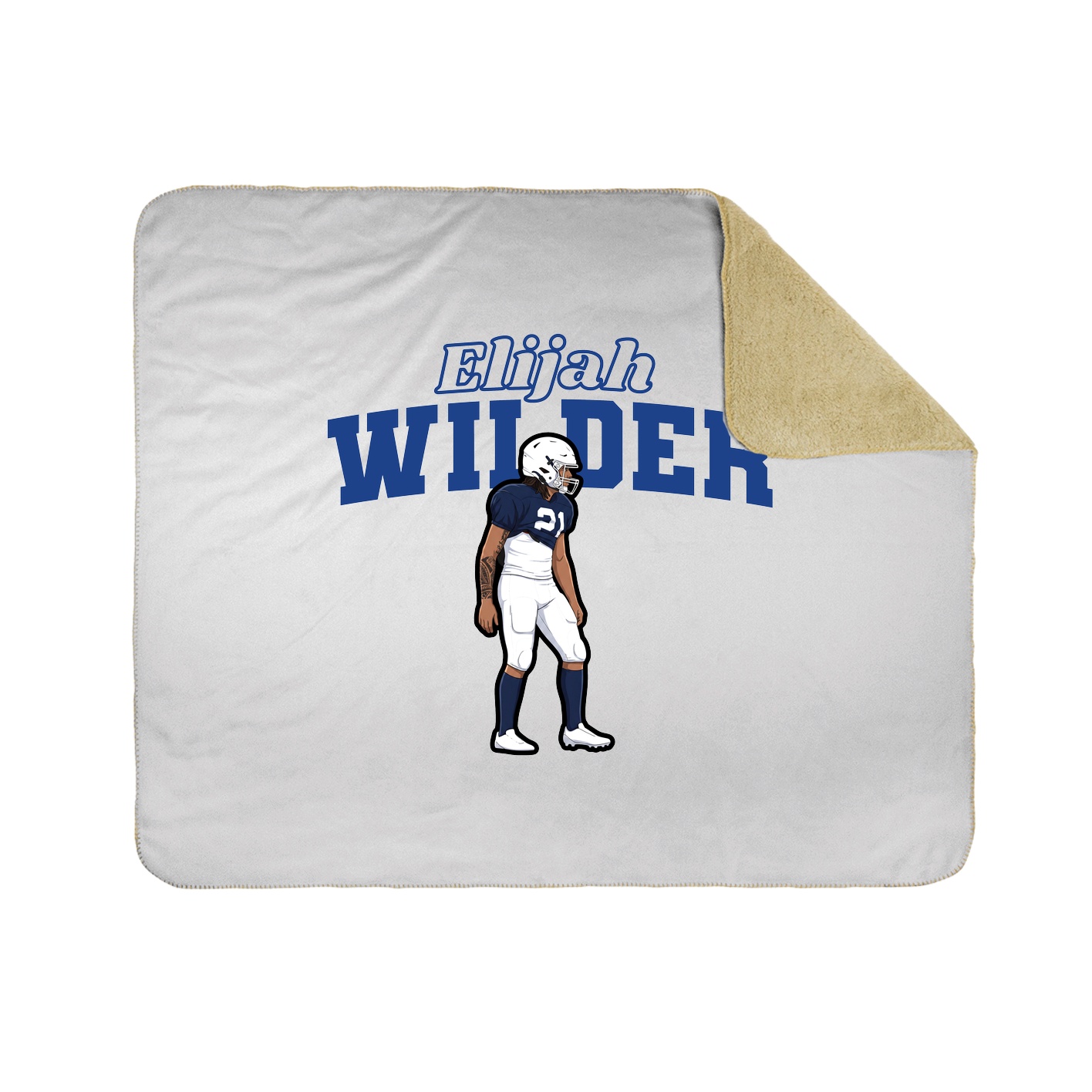 Throw Blanket — Name Arch in White