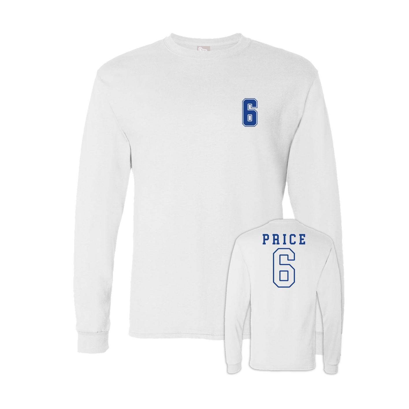 Long Sleeve Tee — Chest Back in White