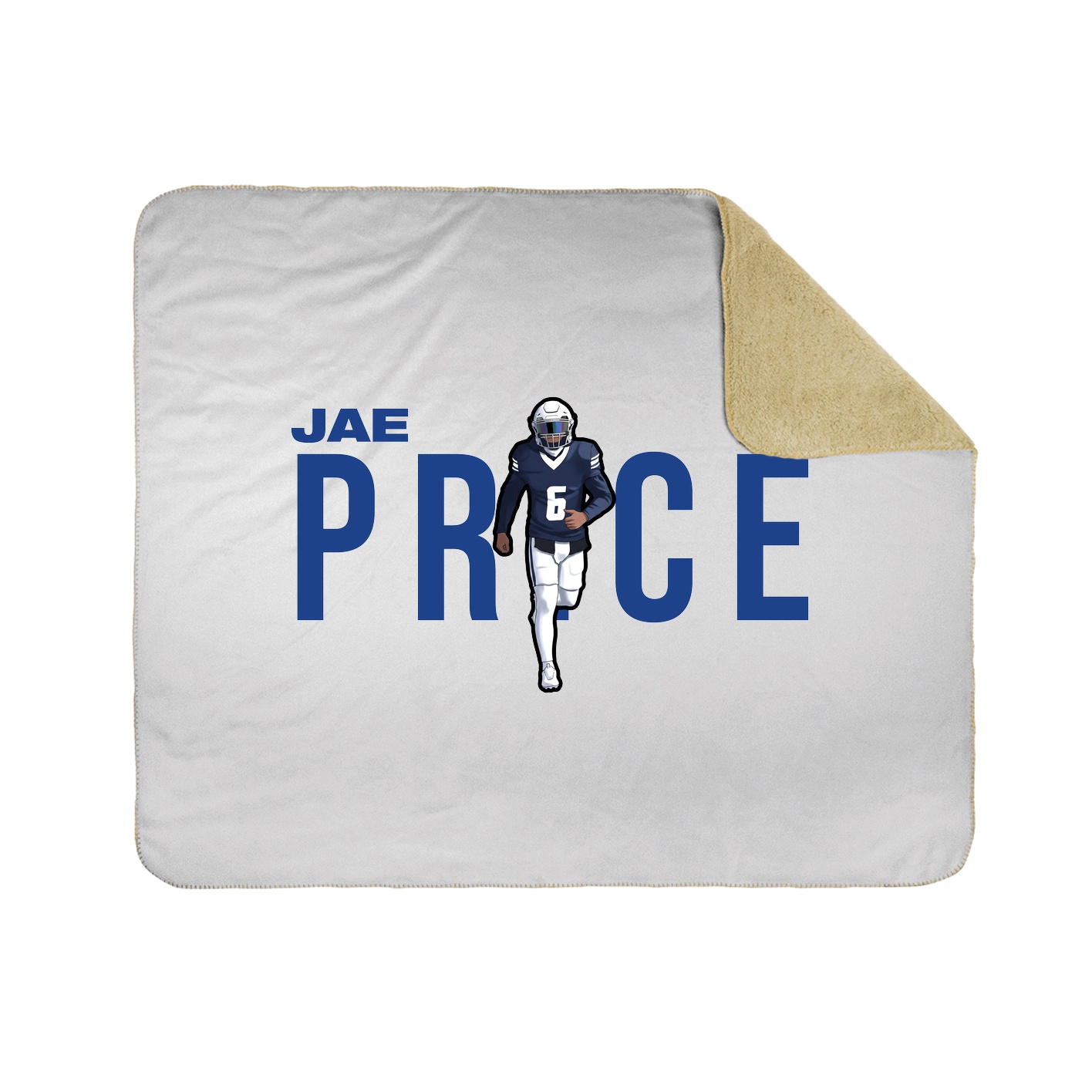 Throw Blanket — Player Name in White