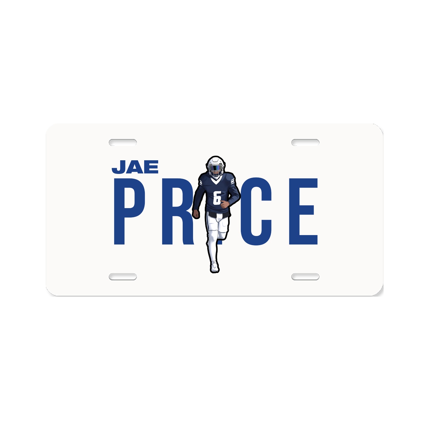 License Plate — Player Name in Classic