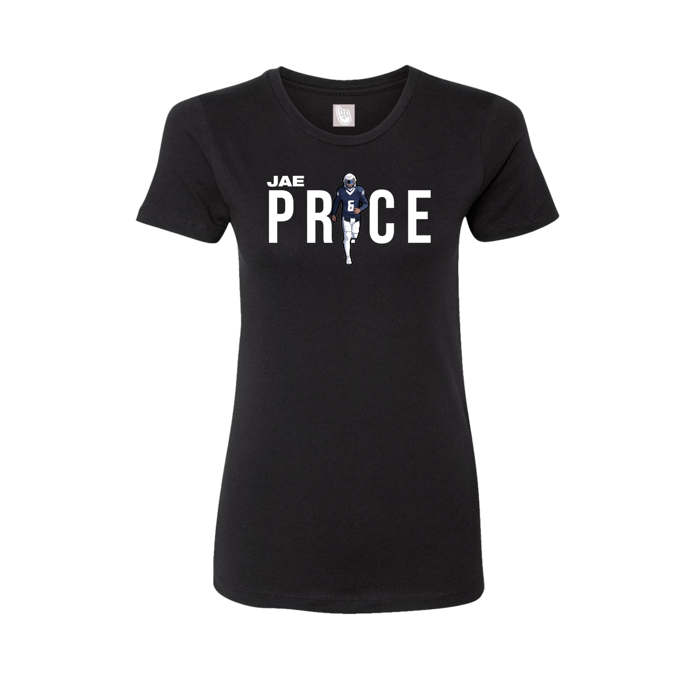 Fitted Women's Tee — Player Name in Black