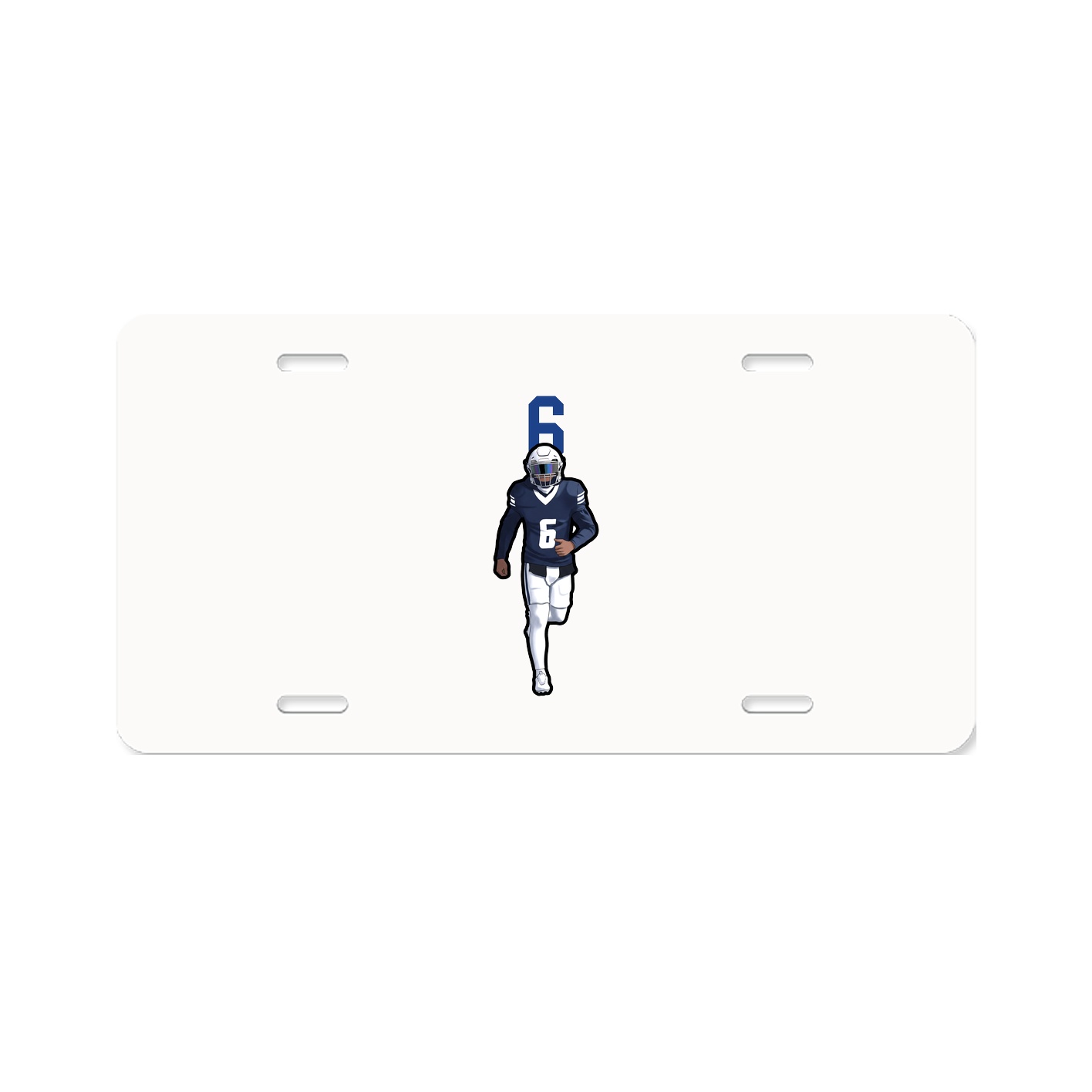 License Plate — Number Top in Classic