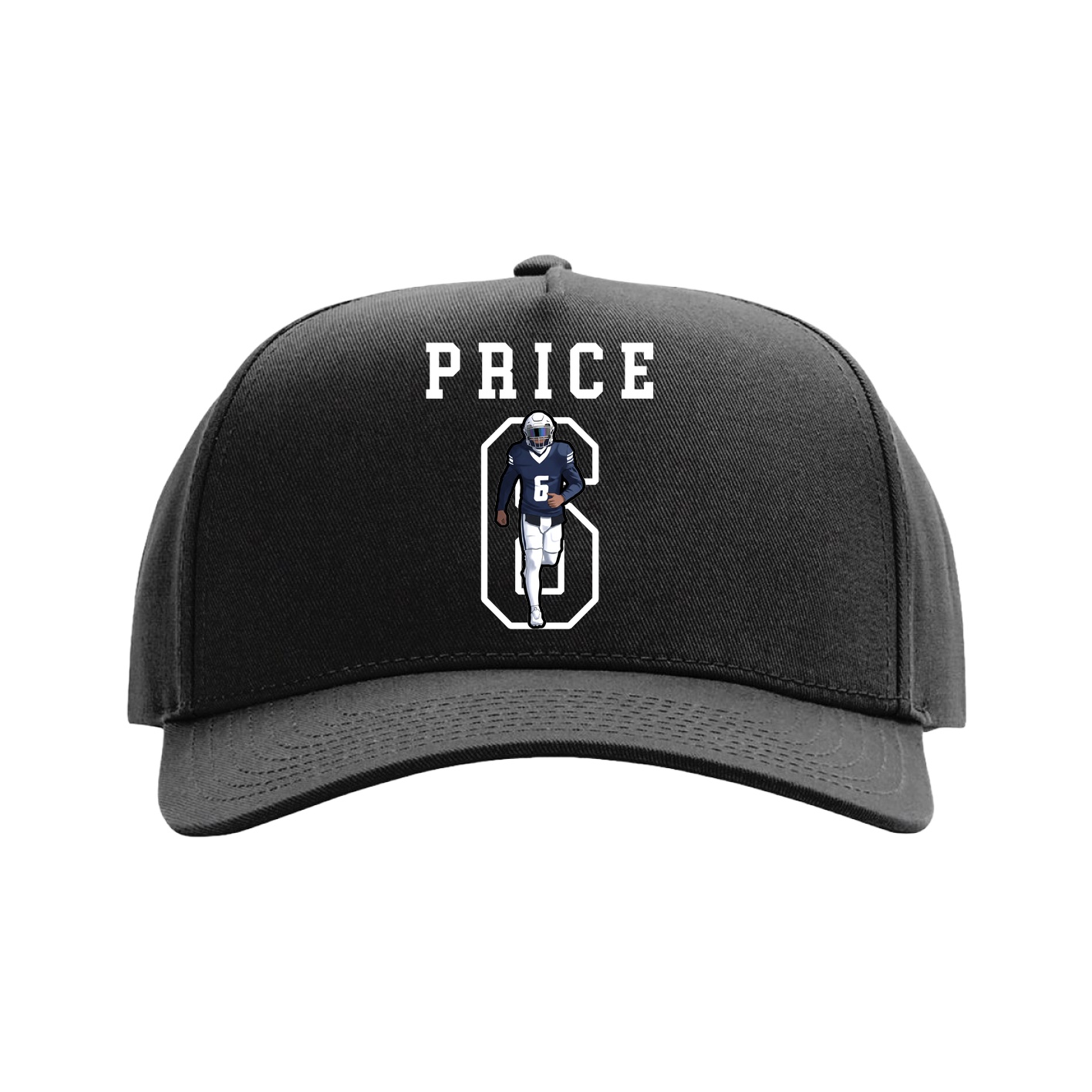 Full Fabric Five-Panel Champ Cap — Shirsey in Black