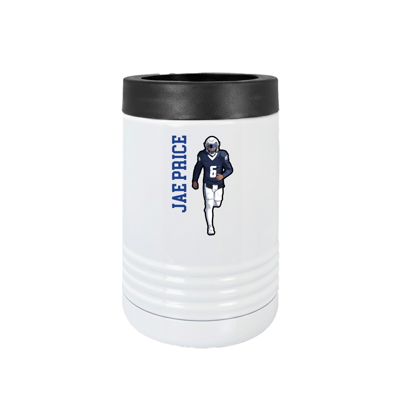 Beverage Holder — Name Vertical in White