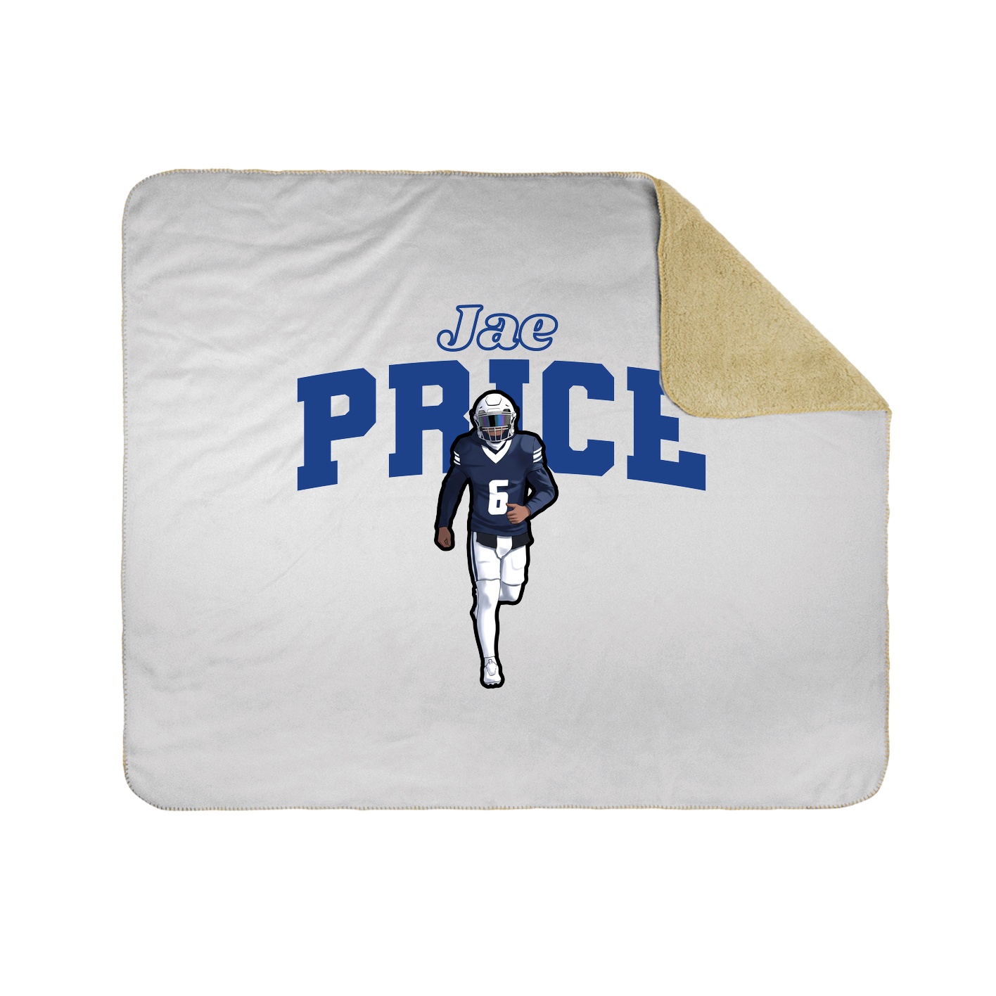 Throw Blanket — Name Arch in White