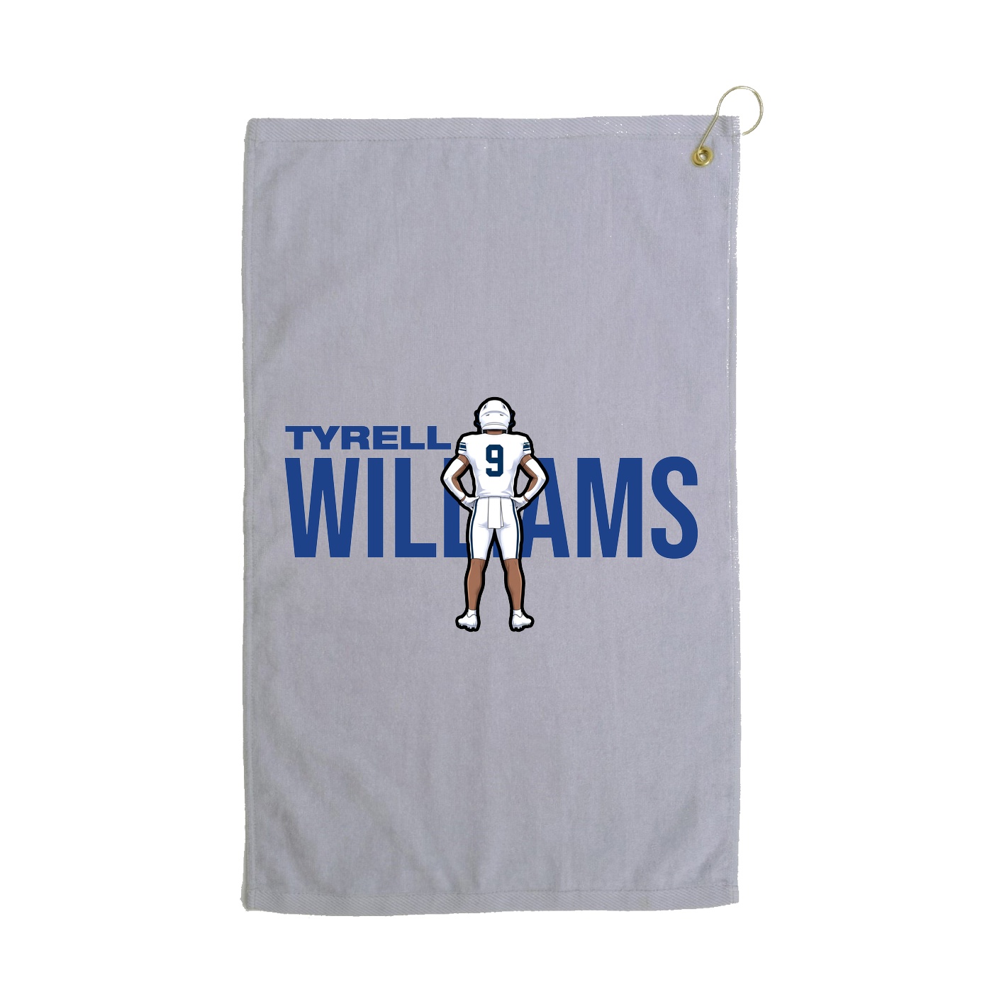 Golf Towel — Player Name in Grey