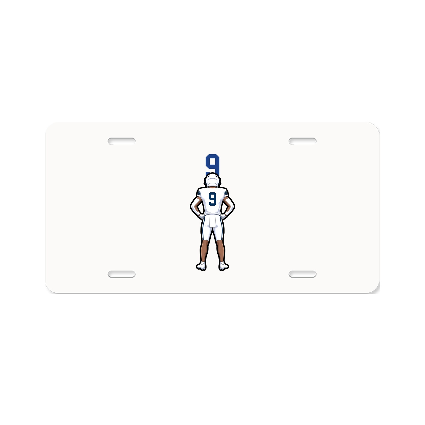 License Plate — Number Top in Classic