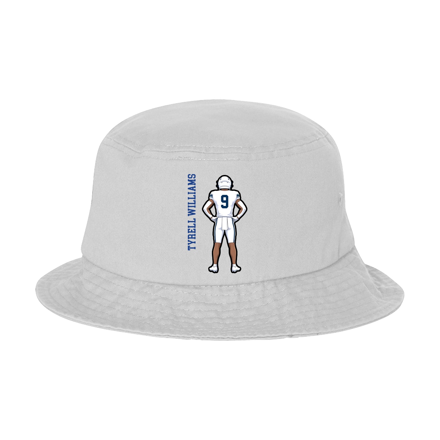 Bucket Cap — Name Vertical in White