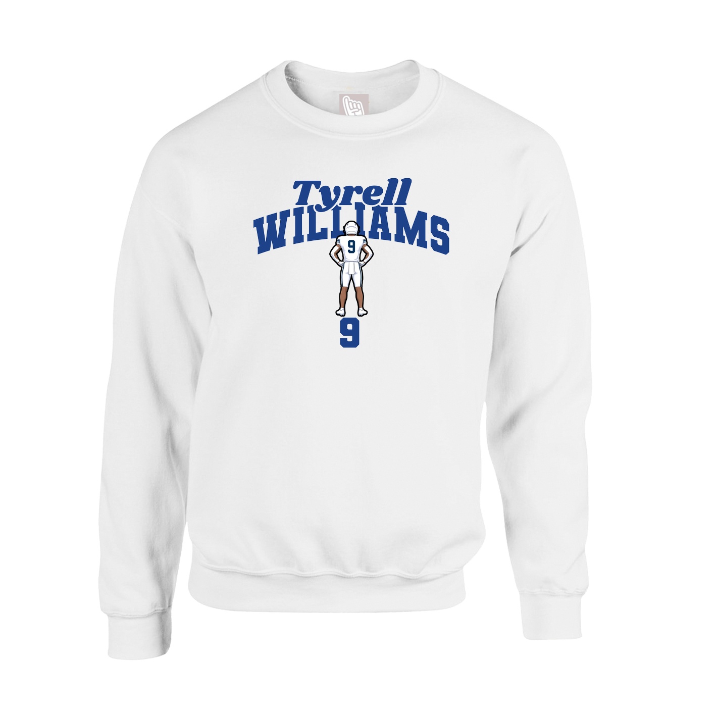 Fleece Crew — Signature Arch in White