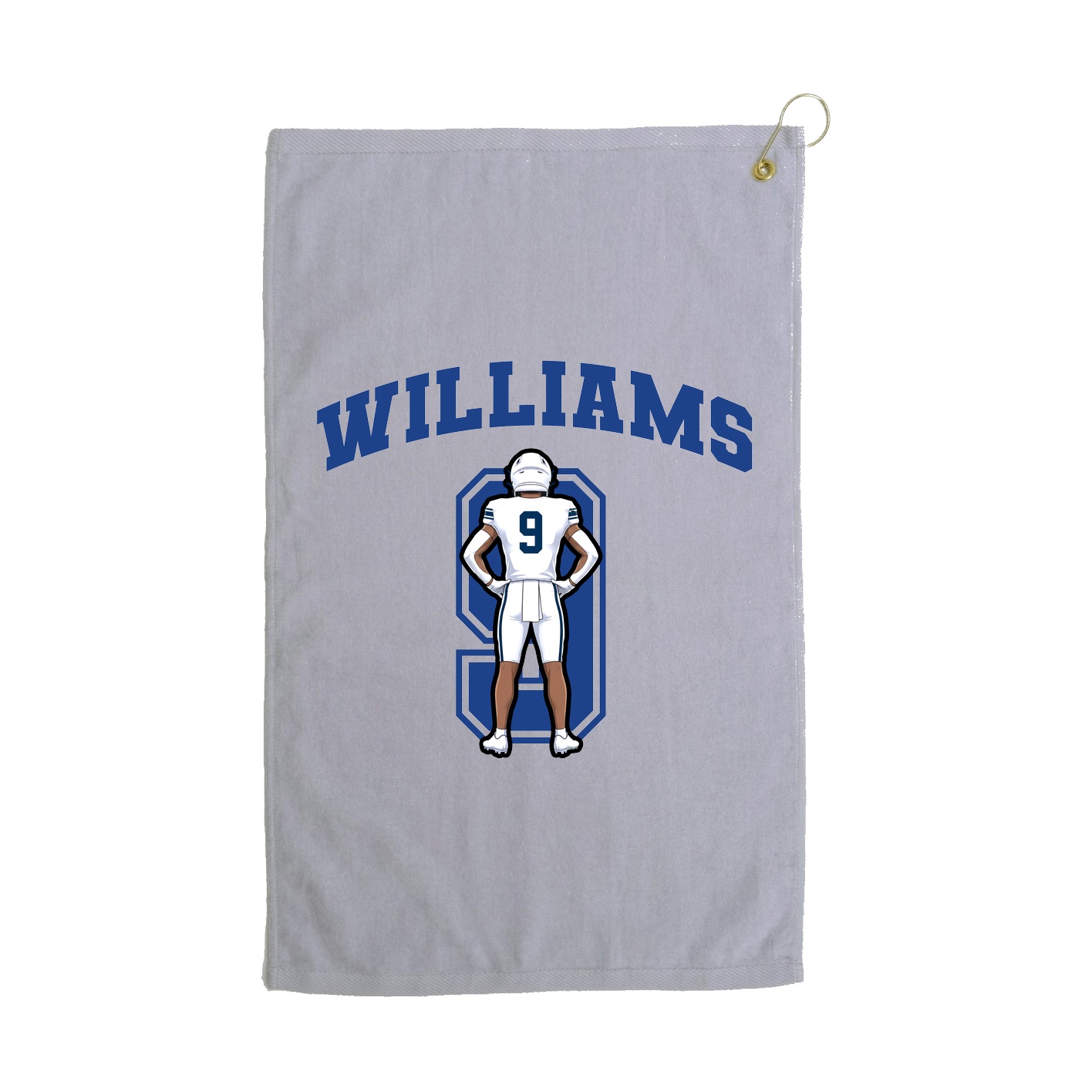 Golf Towel — Number in Grey