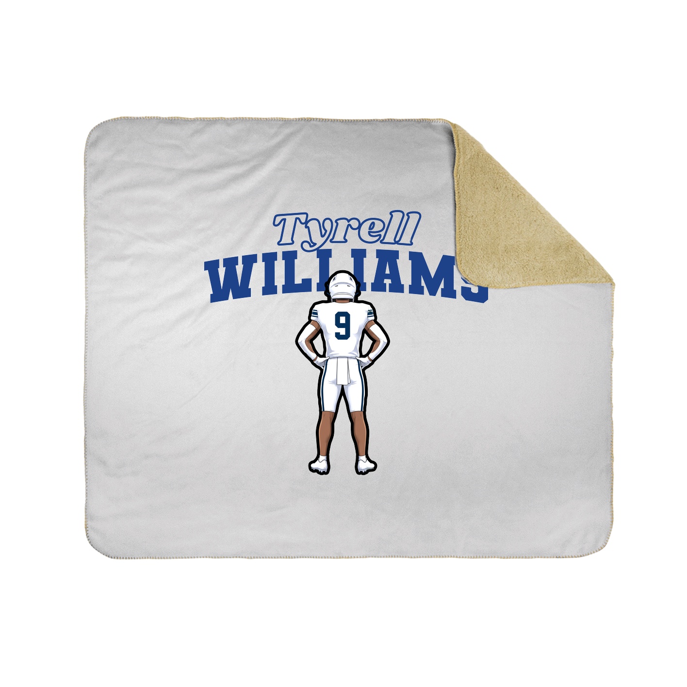 Throw Blanket — Name Arch in White