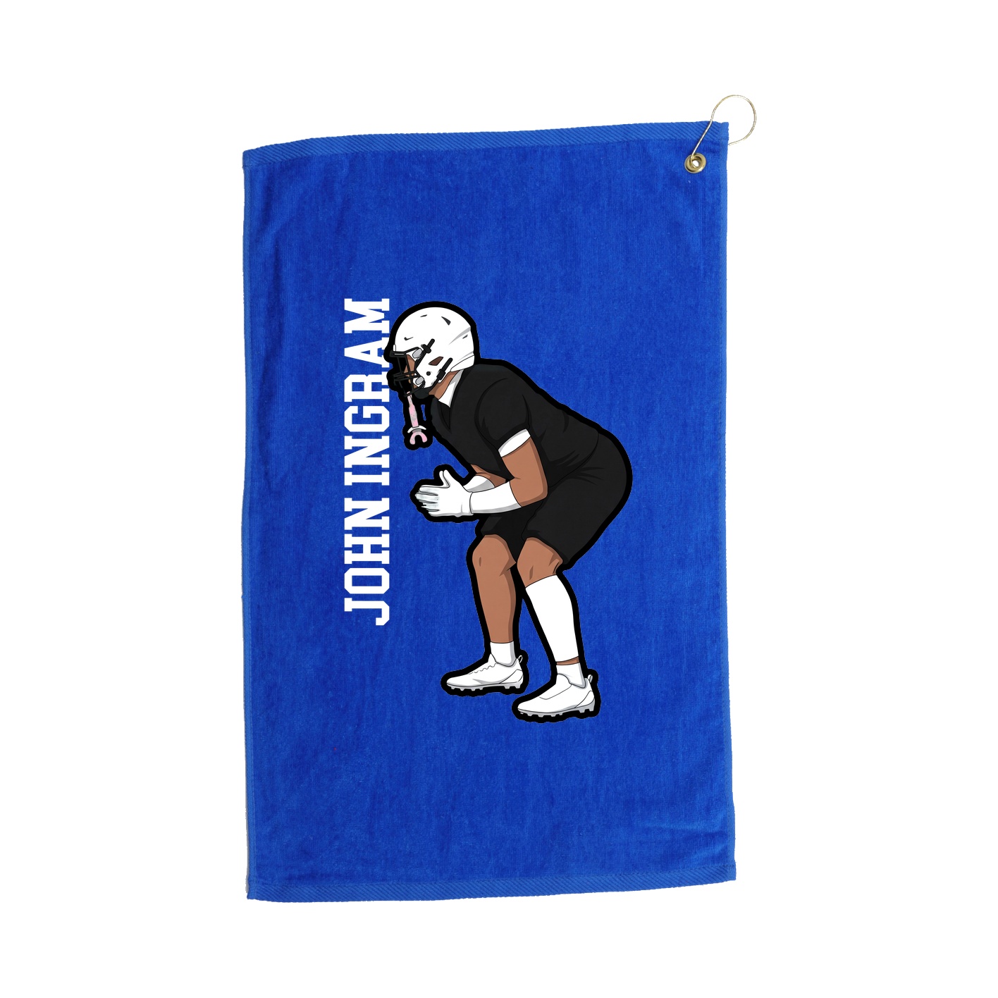 Golf Towel — Name Vertical in Royal