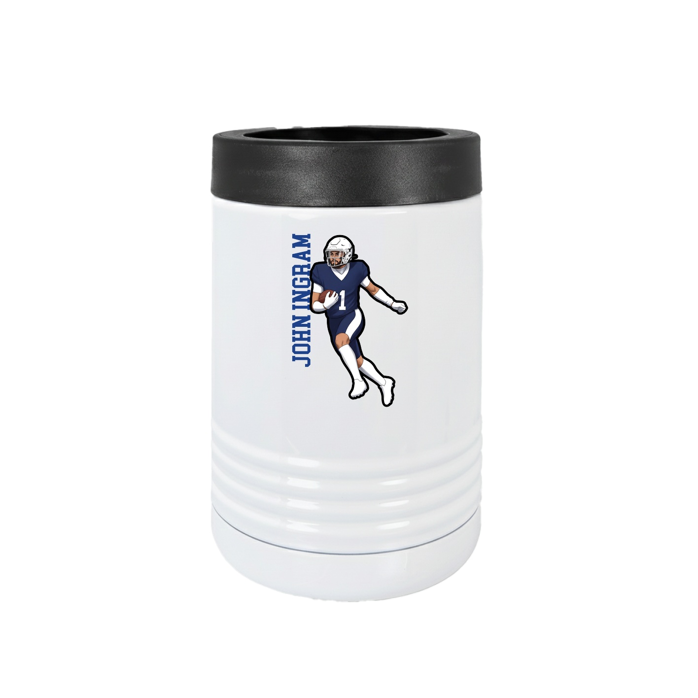 Beverage Holder — Name Vertical in White